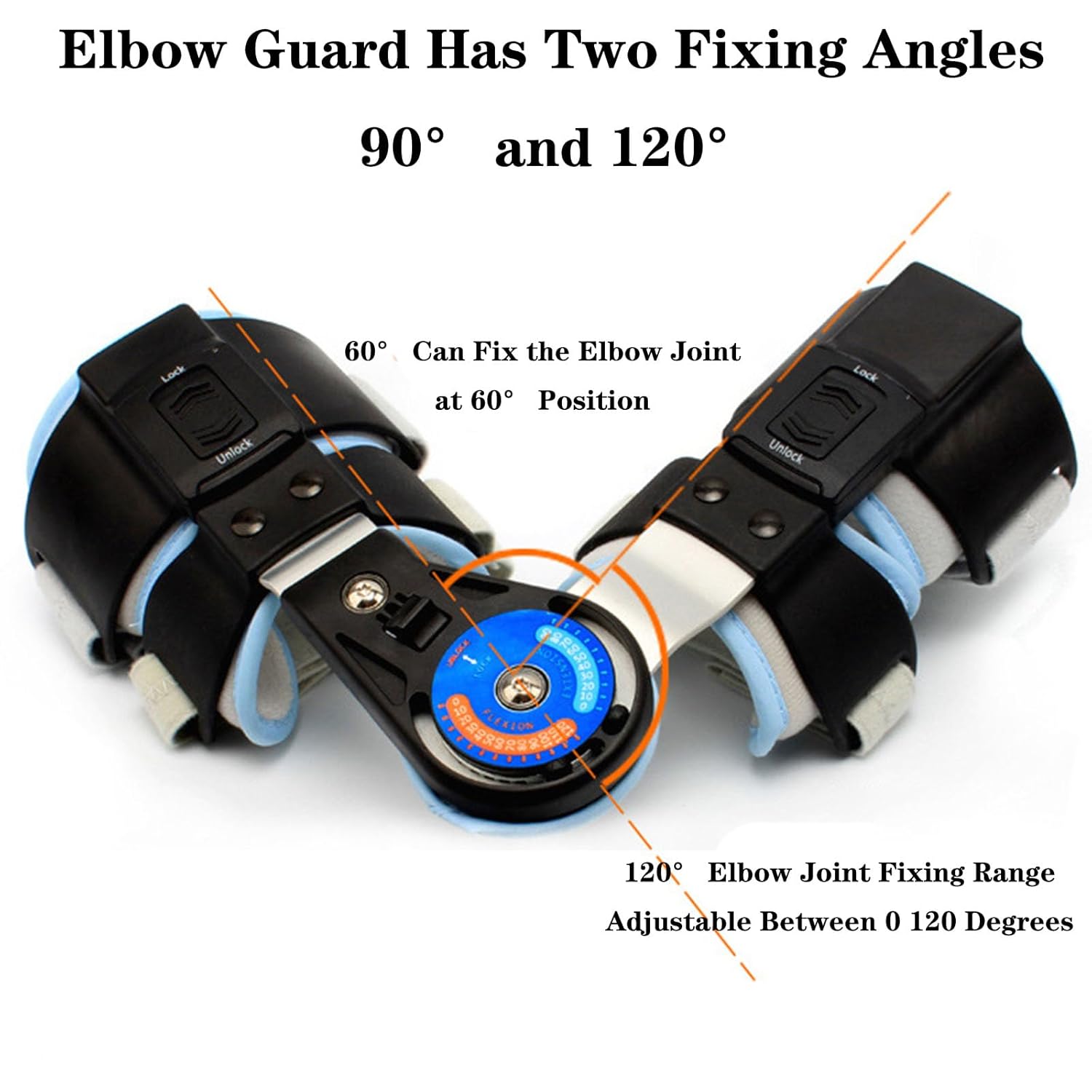 SFKLYU Hinged Elbow Brace Post Elbow Brace with Strap Adjustable Elbow Immobilizer Injury Recovery Support Arm Sling for Strap Men Women Surgery Injury Recovery Pain Relief,Left