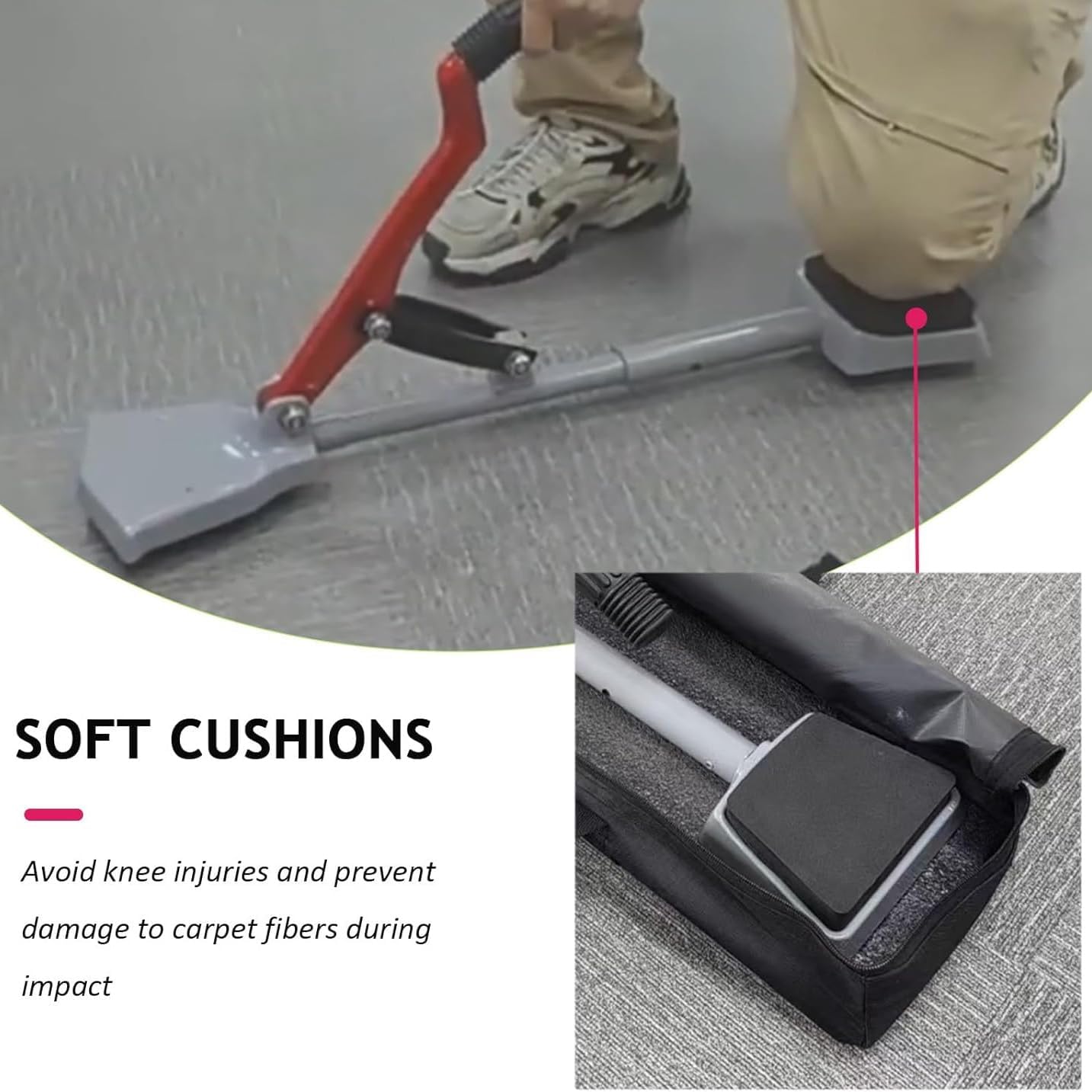 Heavy-Duty Carpet Stretcher and Fitting Kit with Soft Cushion for Easy Install and Smooth Carpets, Ideal for Home & Commercial Use