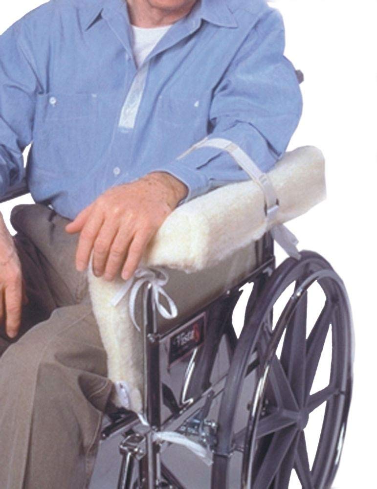 Skil-Care Lateral Body Support with Rigid Insert and Synthetic Sheepskin Cover, 12 3/4