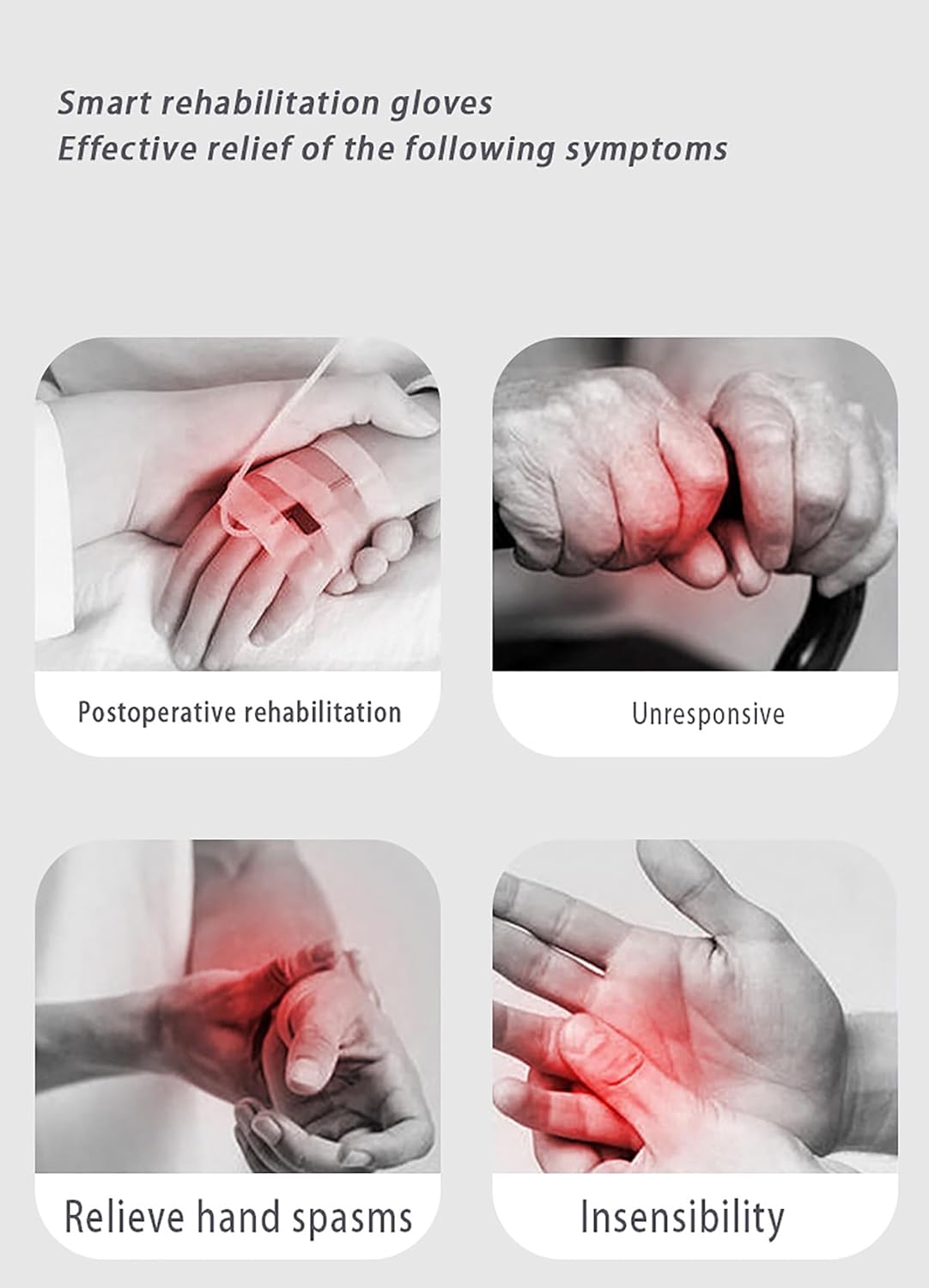 Upgraded Rehabilitation Robot Gloves, Hemiplegia Hand Stroke Recovery Equipment, with Strength Adjustment, Paralysis & Arthritis Patients