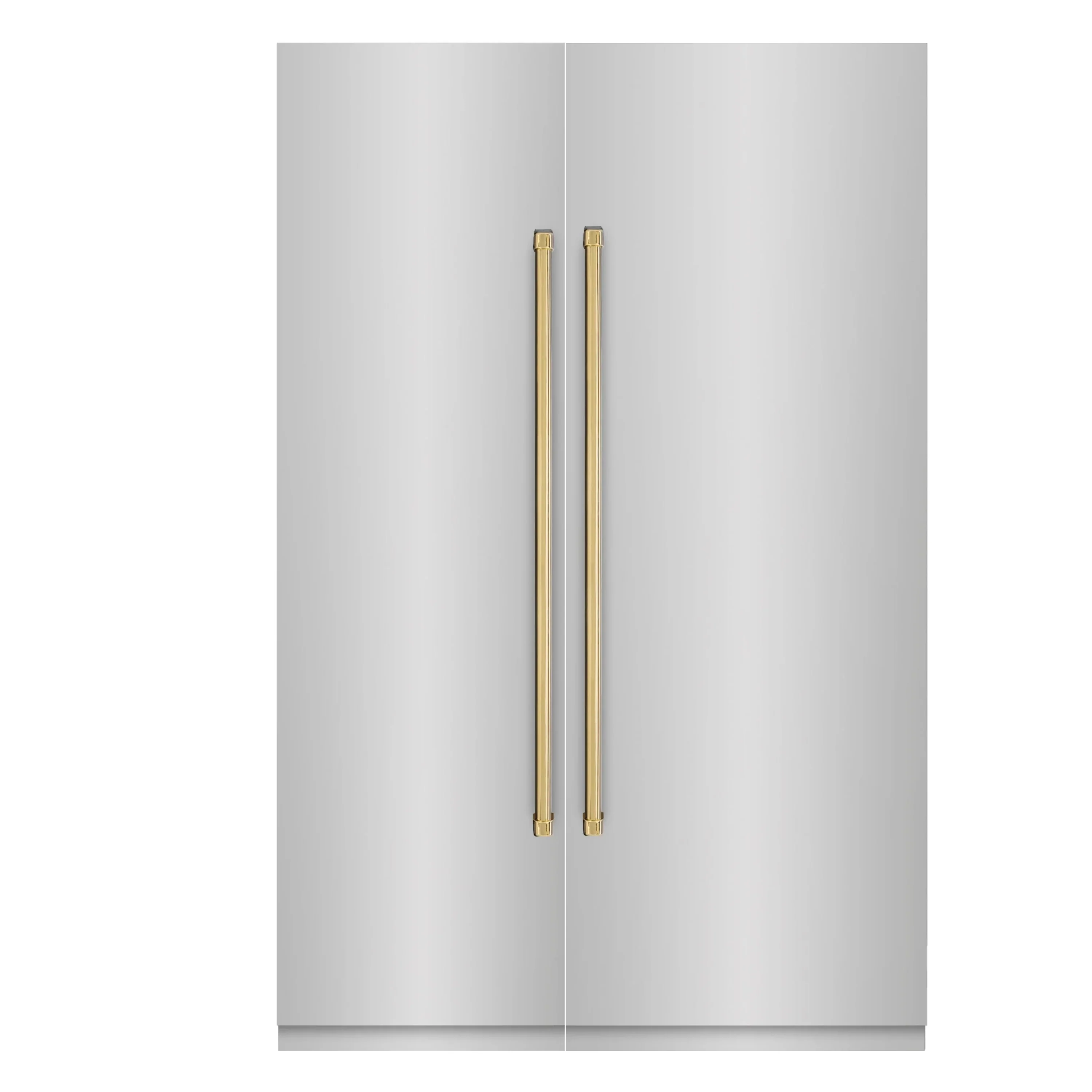 ZLINE 54-Inch Column 16.7 Cu. Ft. Refrigerator and 12.4 Cu. Ft. Freezer in Stainless Steel with Gold Accent