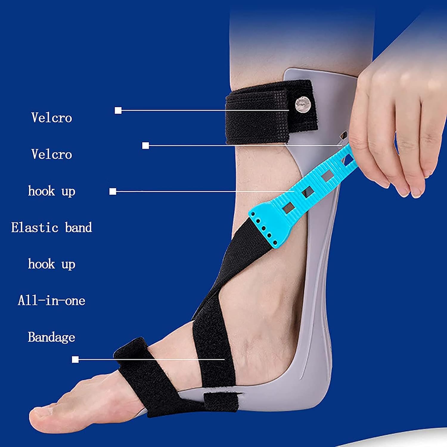 Ankle Foot Orthosis Support, Foot Varus and Valgus Corrective Shoes, AFO Brace Foot Drop Orthosis, for Foot Drop, Plantar Fasciitis & Achilles Tendonitis
