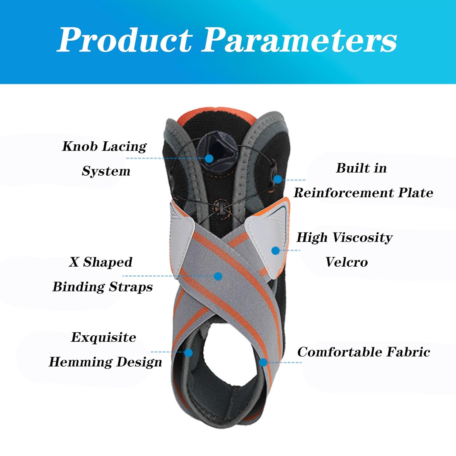 SFKLYU Ankle Orthosis Splint Foot Drop Brace for Walking Ankle Support Brace Adjustable Brace for Men or Women and Also Provides Plantar Fasciitis Relief,L