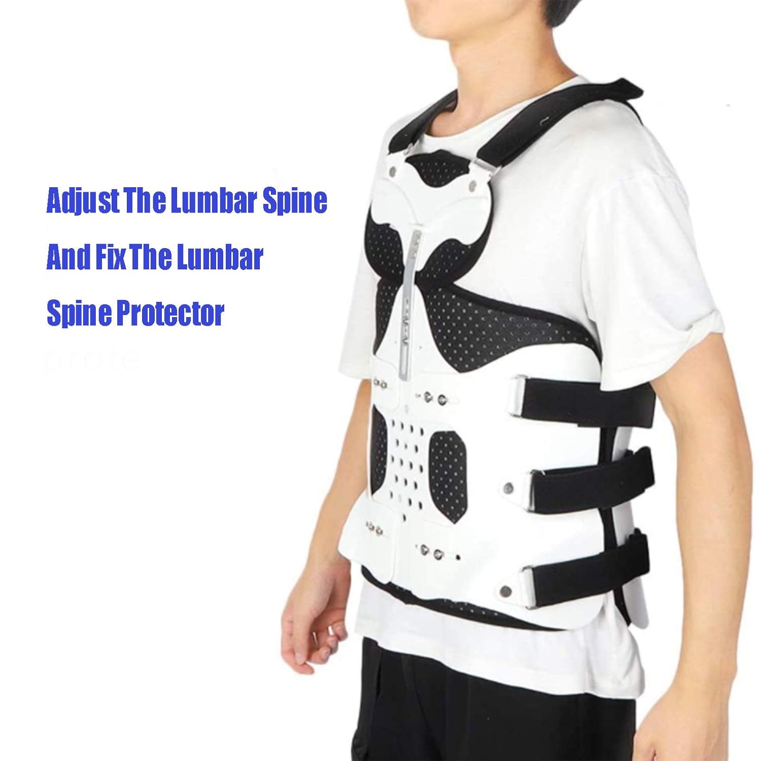 Adjustable Breathable Thoracolumbar Orthosis Spine Lumbar Compression Support Waist Brace Universal Airbag Back Posture Corrector Brace (B