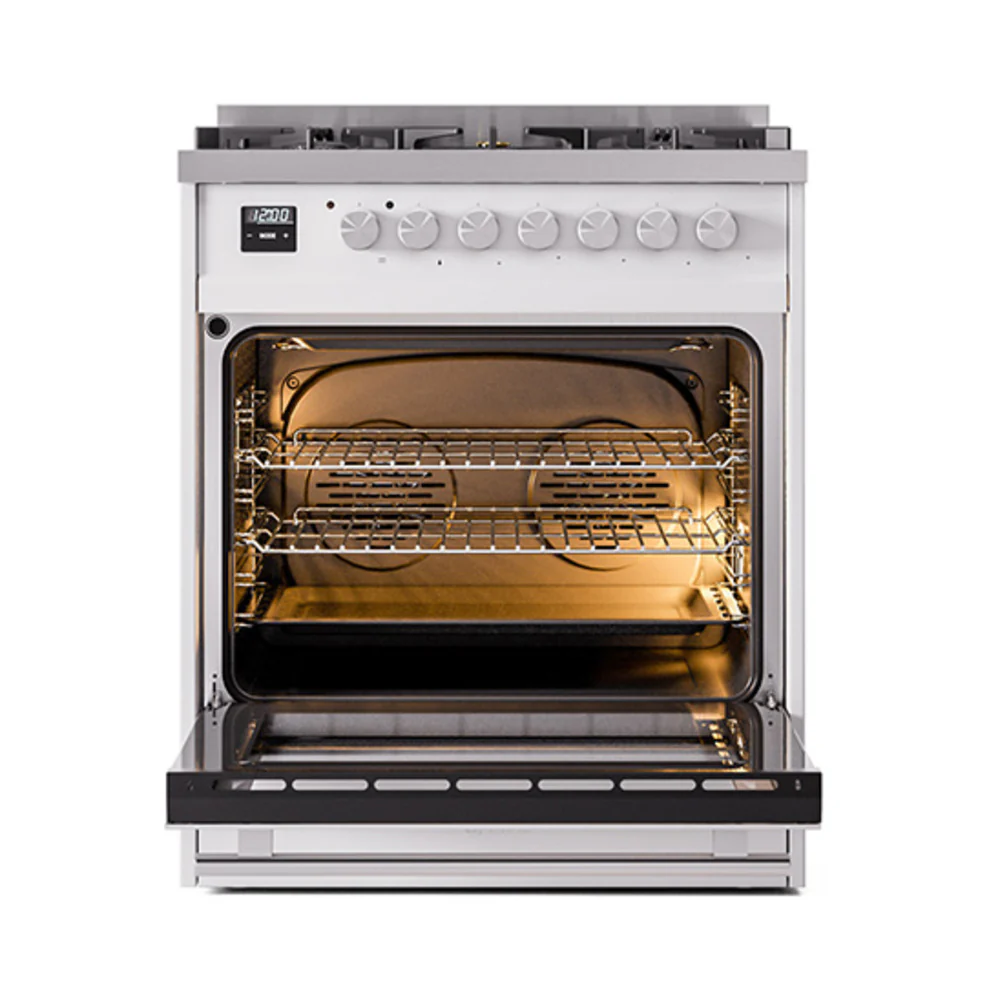 ILVE Professional Plus II 30-Inch Dual Fuel Range with Solid Door in RAL (UP30QMPRA)