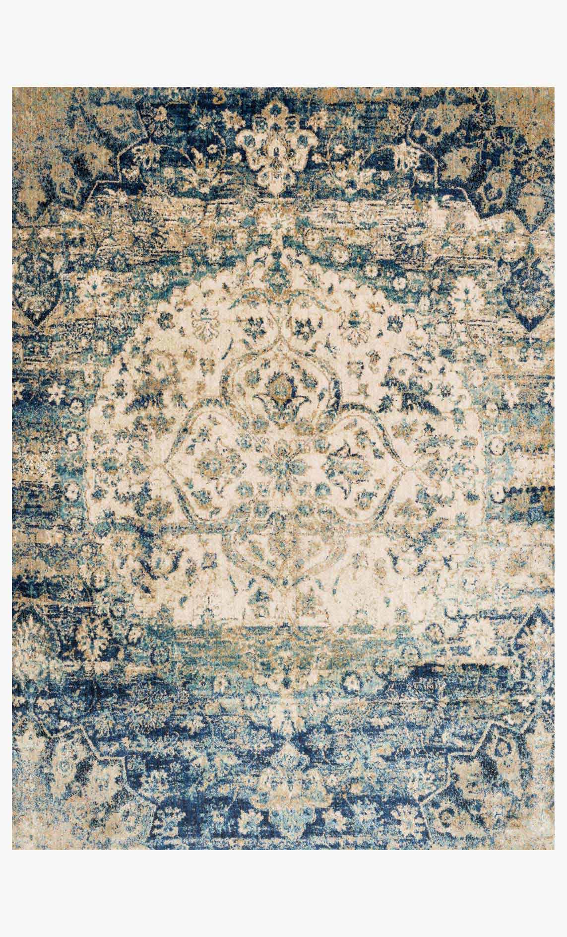 Loloi Anastasia Collection - Transitional Power Loomed Rug in Blue & Ivory (AF-06)