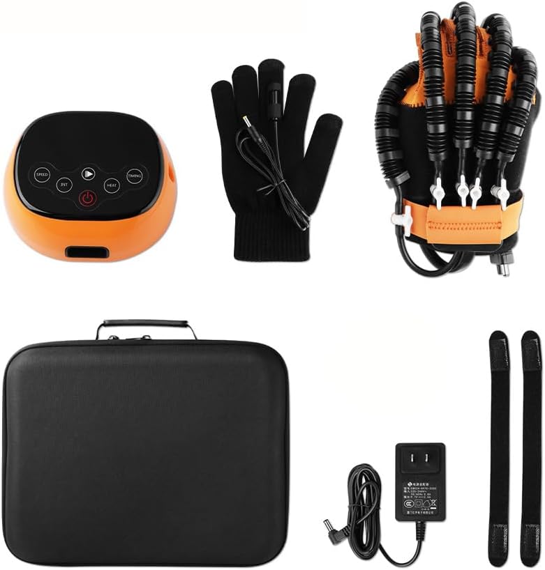 KEULEN Finger Hand Function Rehabilitation Gloves, Hand Stroke Recovery Equipment, 3 Temperature and 9 Levels of Strength Adjustable, for Stroke, Hemiplegia, and Poor Finger Mobility Patients