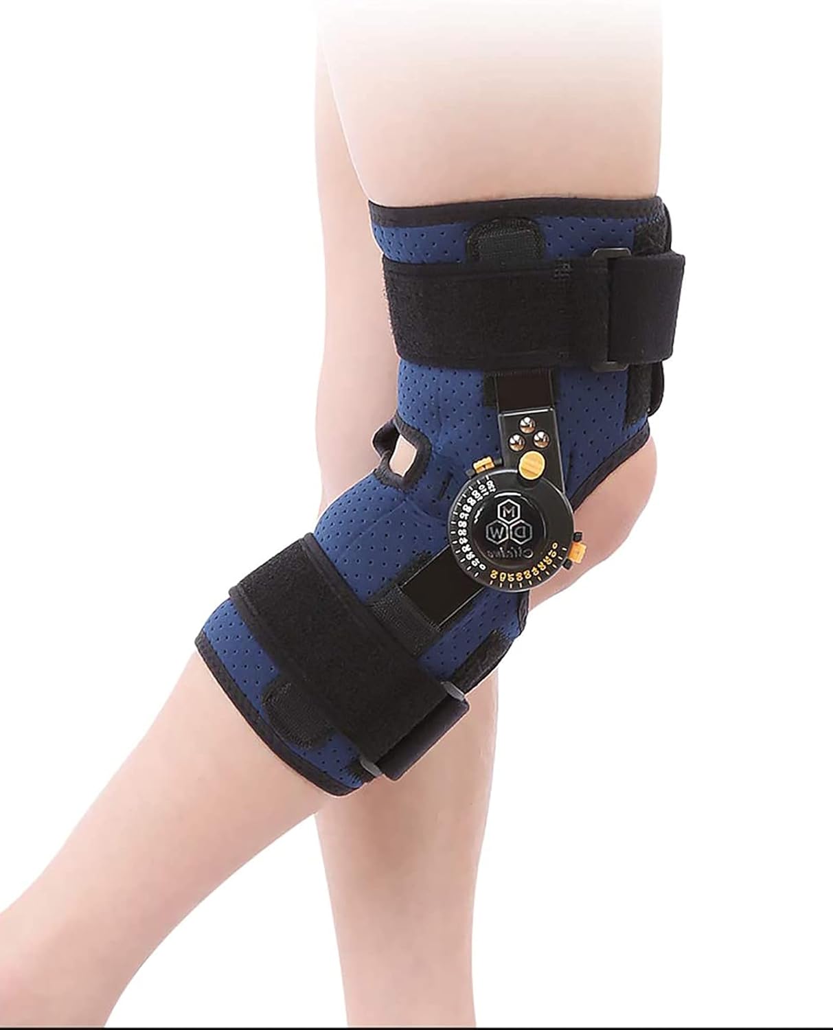 Adjustable Knee Orthosis Hinged Knee Support Brace Splint Ligament Meniscus Fracture Knee Rehabilitation Knee Pads Leg Stabilizer,Small