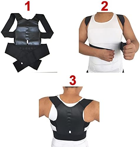 Adjustable Posture Corrector Back Brace Belt Straightener Correction Corset Spine Shoulder Lumbar Support for Men,