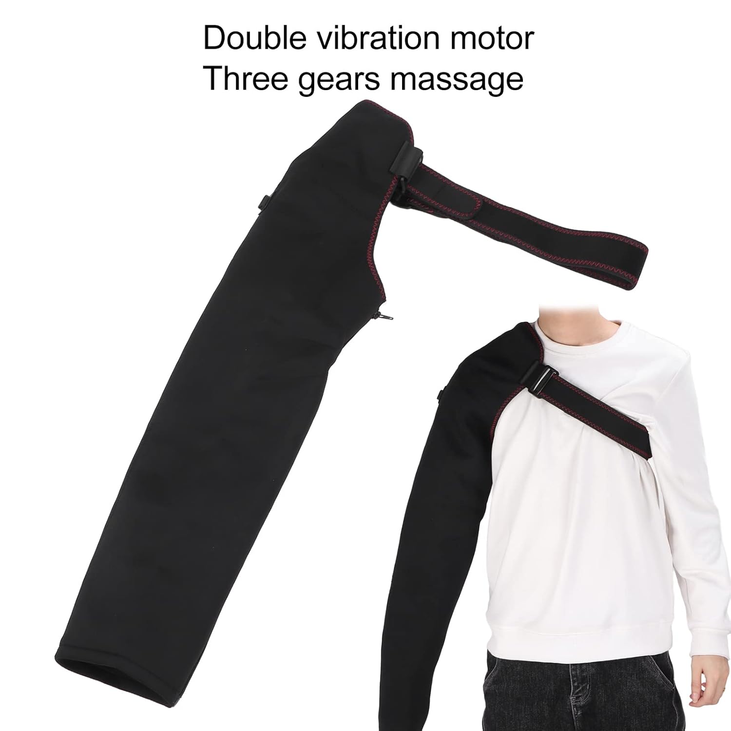 Sonew Heating Full Arm Brace, USB Shoulder Massage Compression Hot Compress Wrap Brace