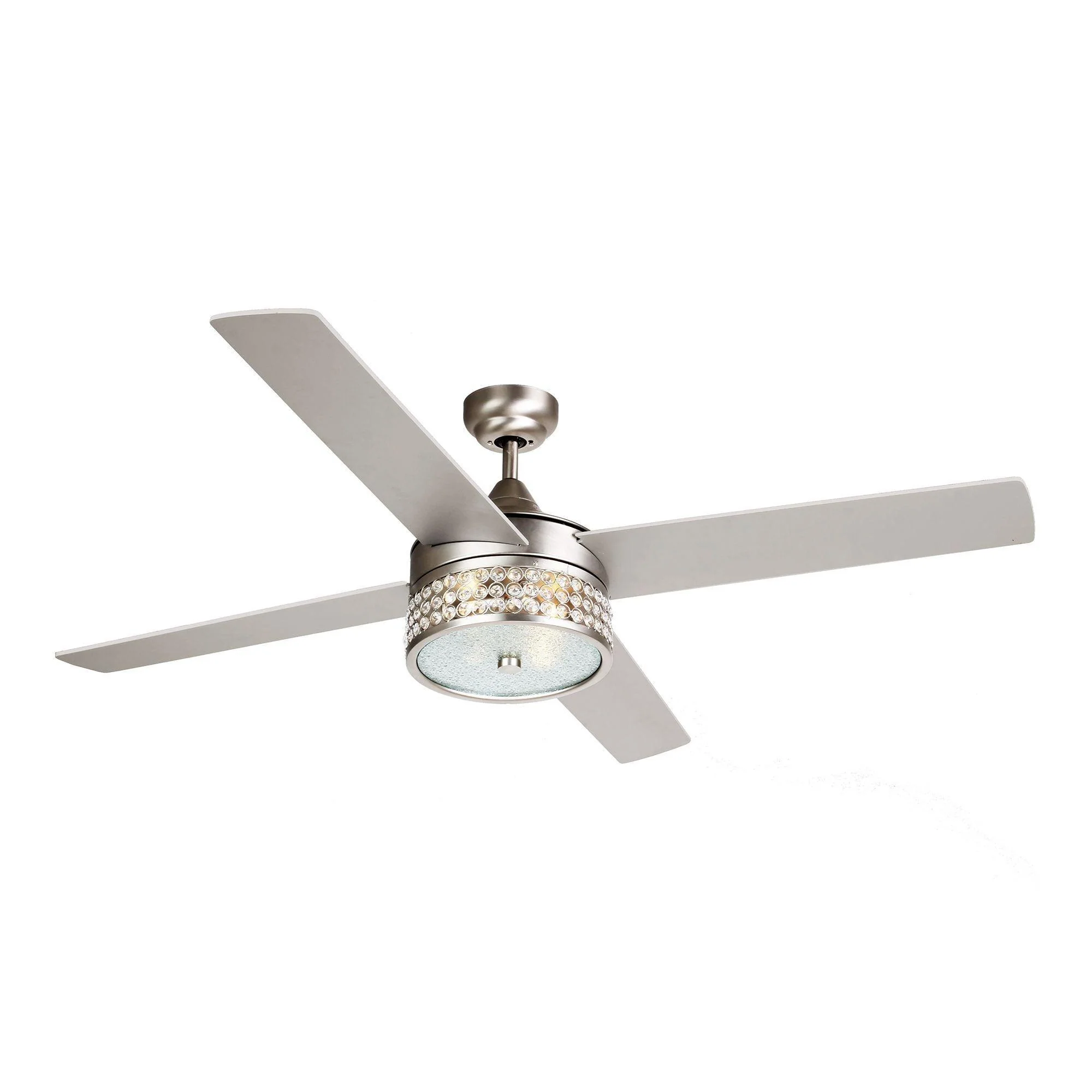 Parrot Uncle 52-Inch Cason Modern Downrod Mount Reversible Ceiling Fan with Lighting and Remote Control
