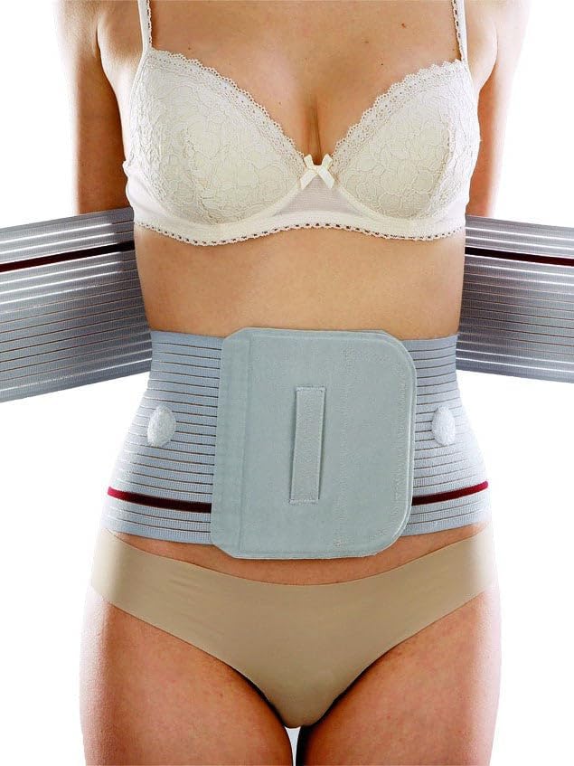 Lumbosacral support brace with elastic and transpirant fabric. Ref. 3083 Grey Colour Size XXL inch. 42.12
