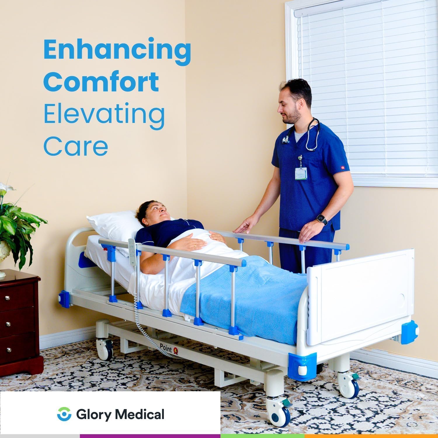 Point A (PAM-3) Premium Full Electric Hospital Bed, 4.7