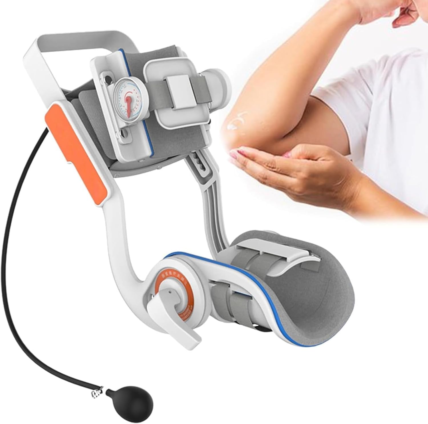 Electric Elbow Joint Rehabilitation Device Flexible Support Frame for Wrist Flexion and Extension Training Full Angle Adjustment