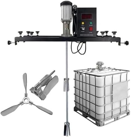 Electric Paint Mixer with Foldable Impeller and Adjustable Stirring Rod, Ideal for Mixing Paint, Coating, Glue, and Cement