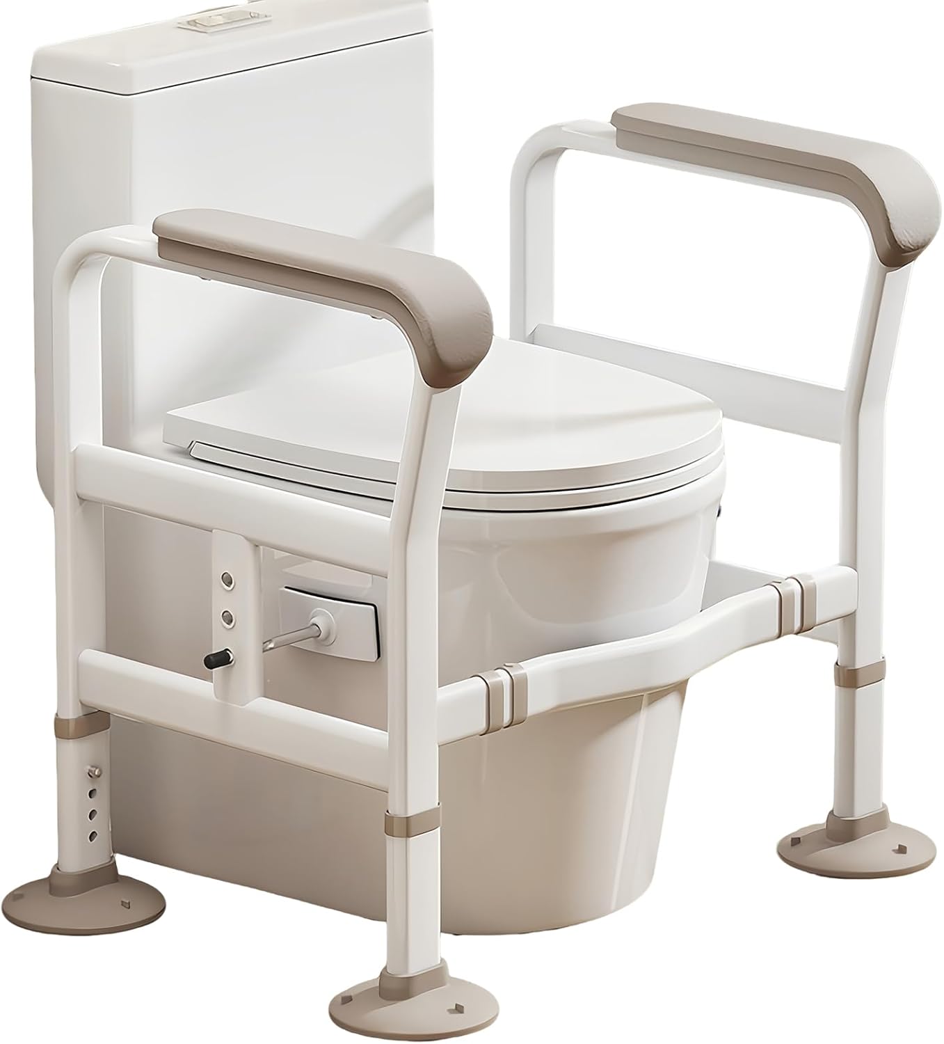 Handrail Standing Support Frame, Facilitating Independent Living, Suitable for The Elderly and The Disabled. Simple, Safe and Anti-Slip. (Adjustable Suction Cup Toilet armrest)