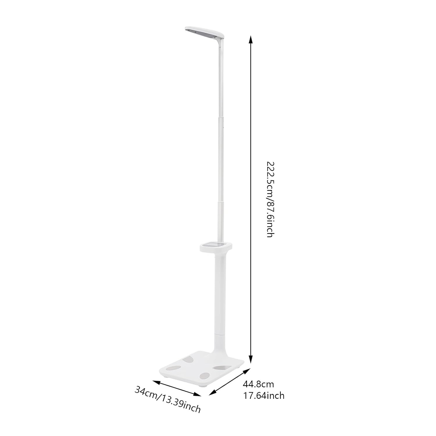 Digital Physicians Scale for Weight and Height Measurement - Body Fat Measurement Device with LCD Display for Gym and Home, 6-440lbs, 76in