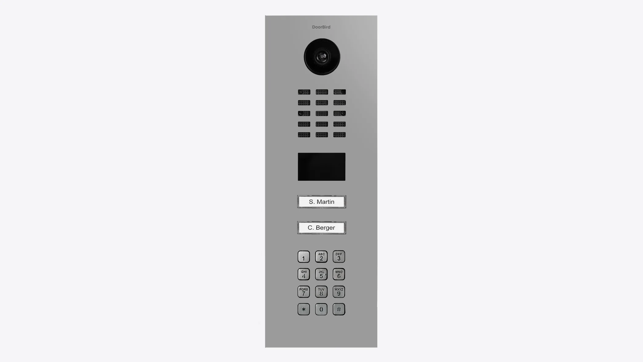 DoorBird D2102KV IP Video Door Station, 2 Call Button in Signal Grey, RAL 7004