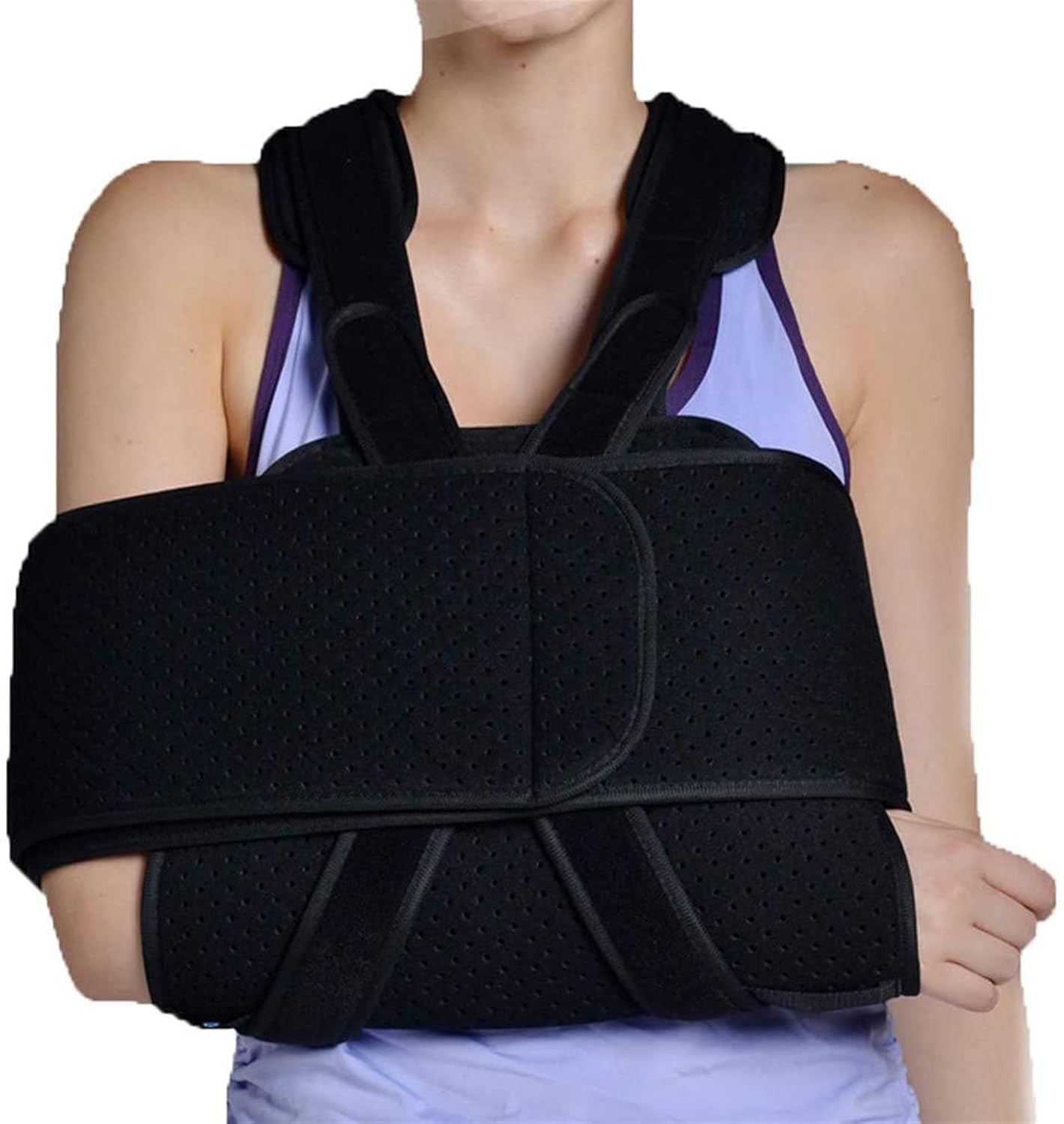 Medical Arm Sling Shoulder Brace Adjustable Rotator Cuff And Elbow Support Includes Immobilizer Band For Quick Recovery