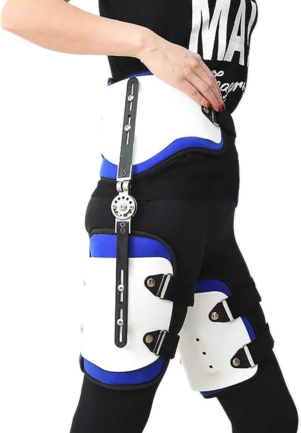 Hip Protector Adult Hip Abduction Bracket Post op Hip Stabiliser Support BRAC Hinged Hip Joint Abduction Orthosis Adjustable Hip Abduction Brace Fixation Hinge Waist Leg Brace for Joint Pain