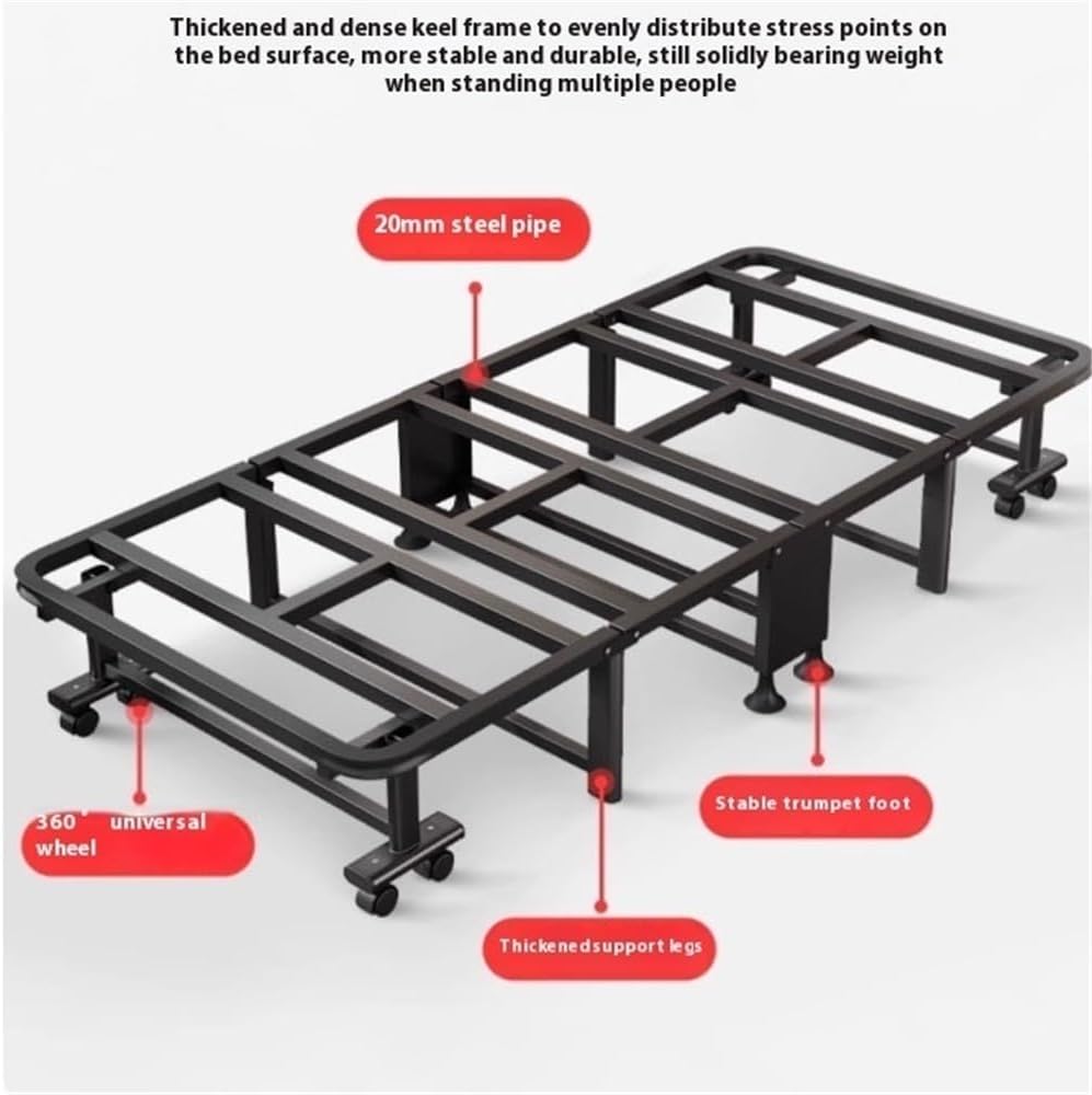 Foldable Office Bed and Lounge Chair, Single Medium White - Ideal for Home and Hospital