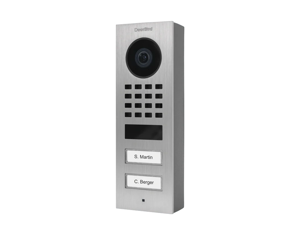 DoorBird D1102V Surface-Mount IP Video Door Station, 2 Call Button in  Stainless Steel V4A