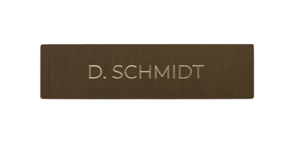 DoorBird Nameplate for One Call Button D21X  in Architectural Bronze - Individual Engraving