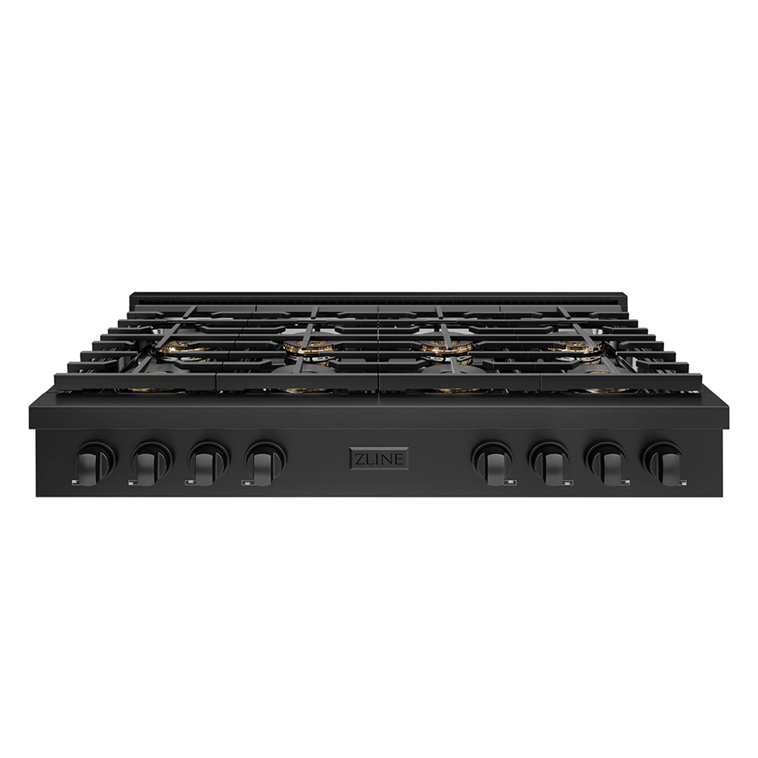 ZLINE 48-Inch Paramount Gas Rangetop with 8 Burner DuoPro鈩?Cooktop in Black Stainless Steel (PSRTB-48)