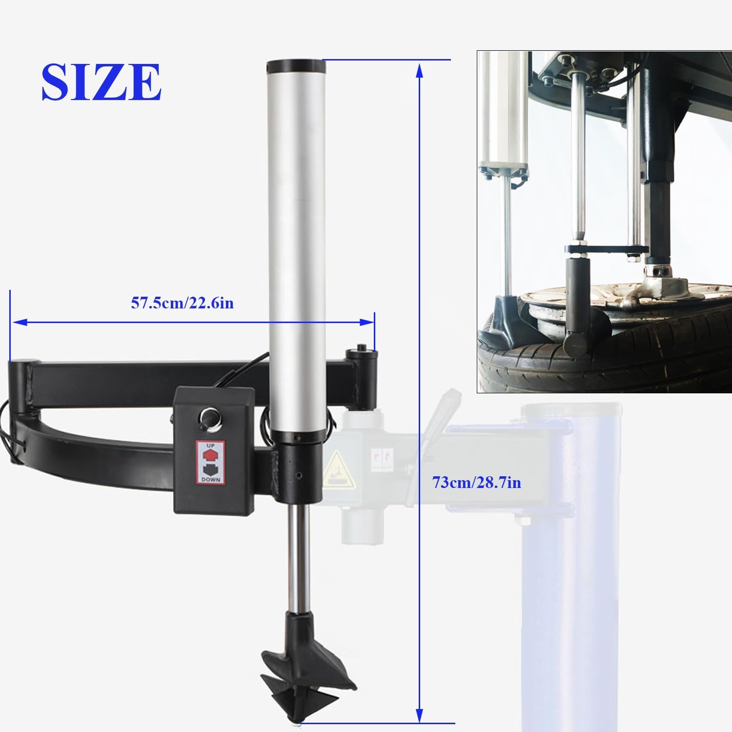 Tire Changer Machine Assist Arm Left Assistance Auxiliary Arm for Tire Changing Machines, Professional Left Auxiliary Arm Wheel Repair Assist Elbow Accessories Arm Tire Head 120mm*36mm