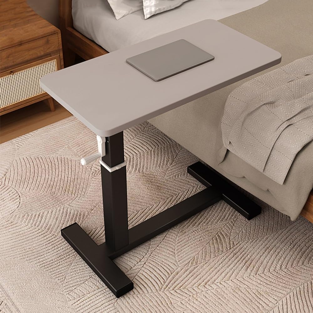 Overbed Table with Wheels Laptop Desk Adjustable Height 26