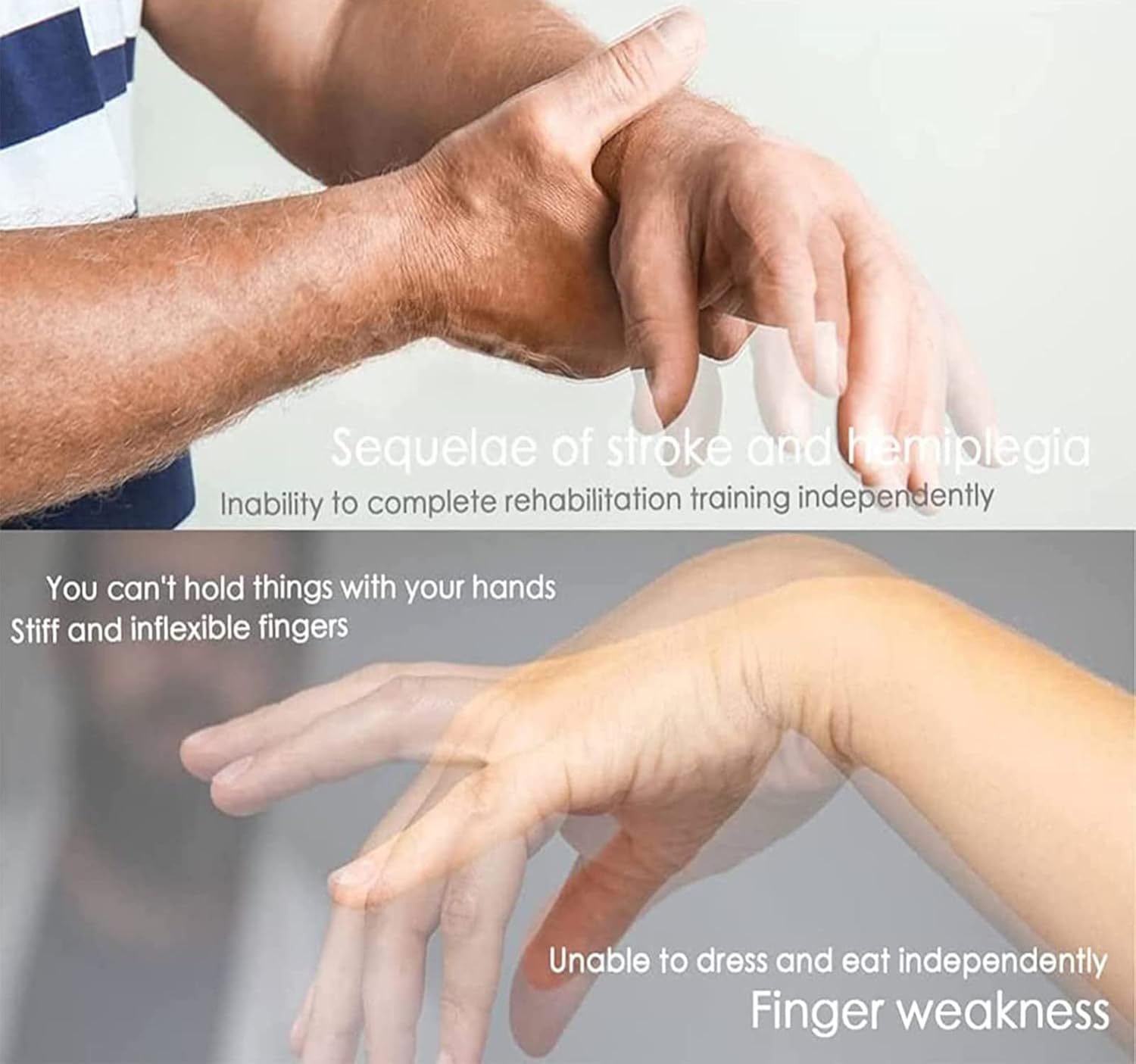 Rehabilitation Robot Gloves, Smart Chargeable Finger Training Rehab Orthotics Rehabilitation Gloves for Stroke Patients with Hemiplegia