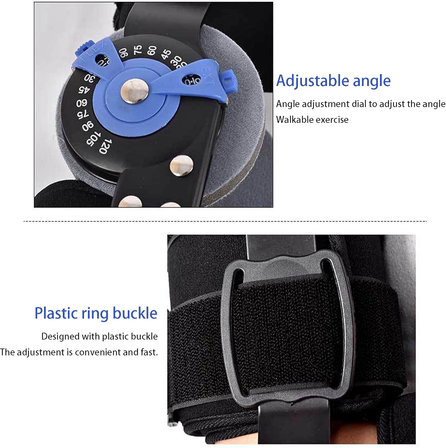 Elbow Immobilizer BRAC for Dislocated Arm Adjustable Hyperextended Elbow Prevention Stabilizer Splint Arm Injury Recovery Support After Surgery Recovery Ligament Tendon Repairs