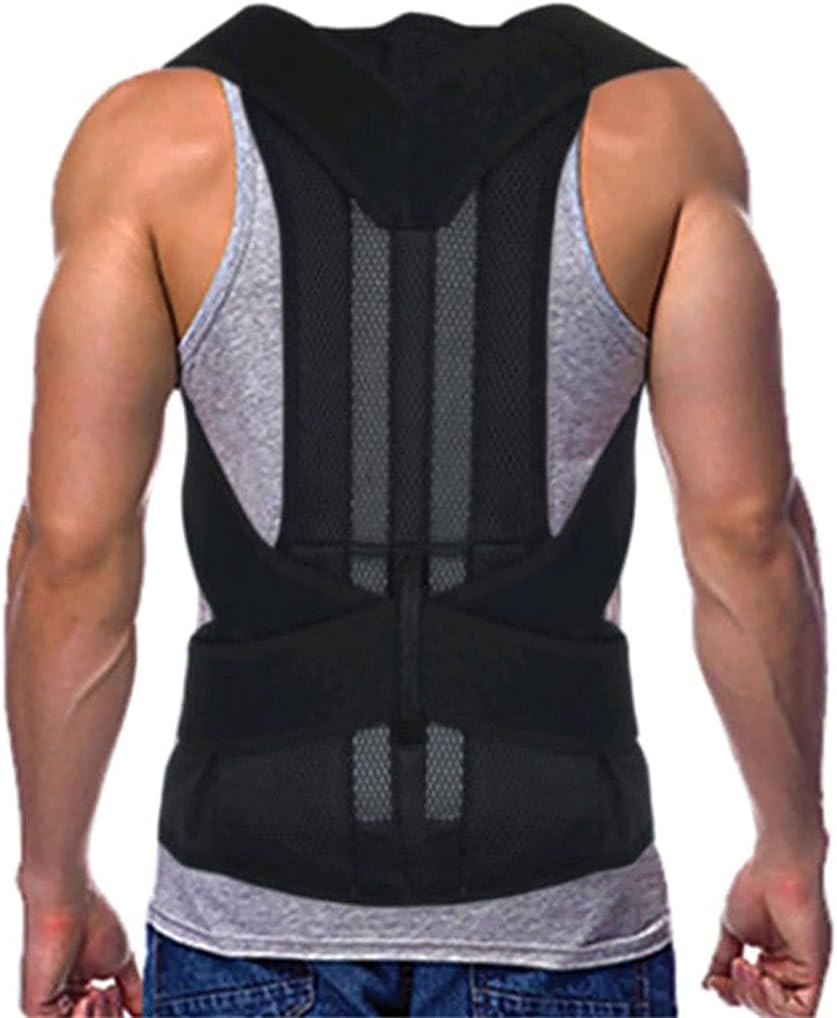 Posture Corrector for Women and Men Back Correction Waistcoat Therapy-Belt Back Support Belt Waist Brace Adjustable Support Kyphosis Humpback,Black-XXXXX
