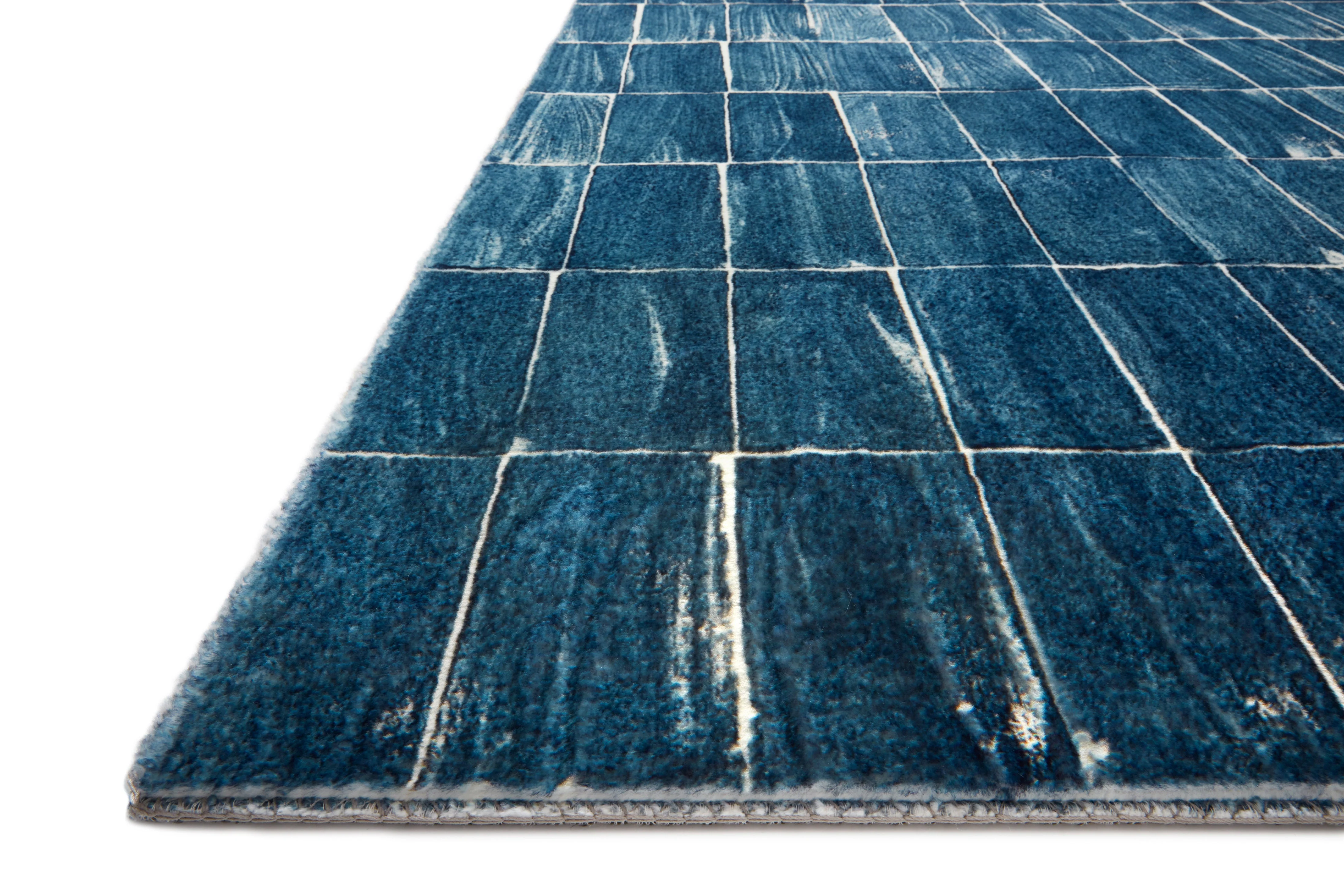 Loloi II Contemporary Hand Tufted Rug - Joelle Collection in Denim & Ivory (JOE-01)