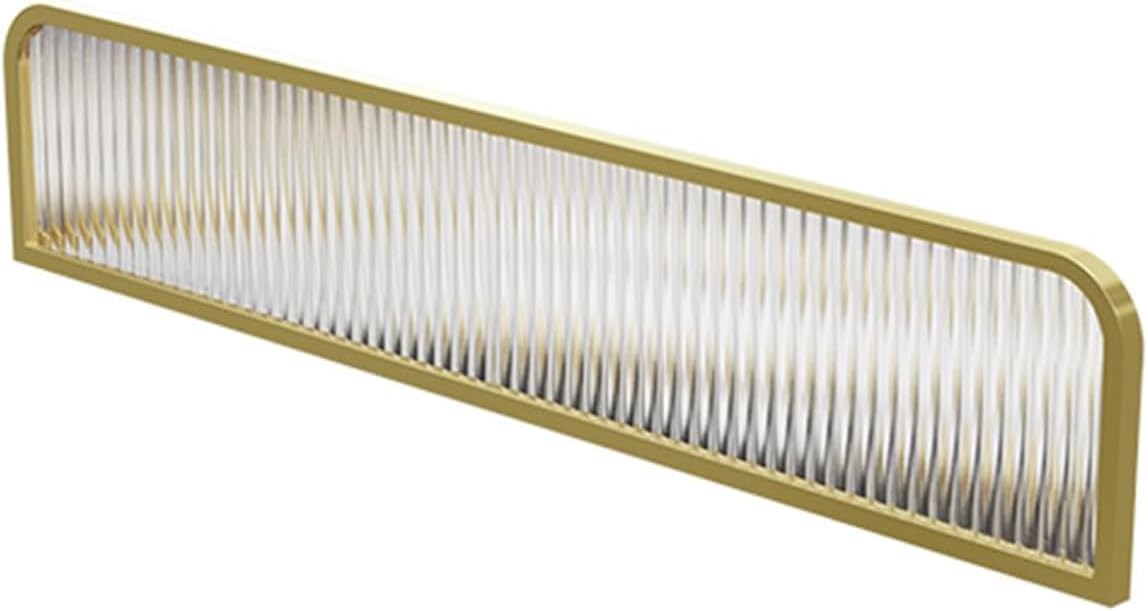 Standing Dining Room Partition Striped Glass Dining Room Screen Partition Office Screen Decorative Partition Dining Room Study Living Room Privacy,Black-30x110c(Gold-30x70cm