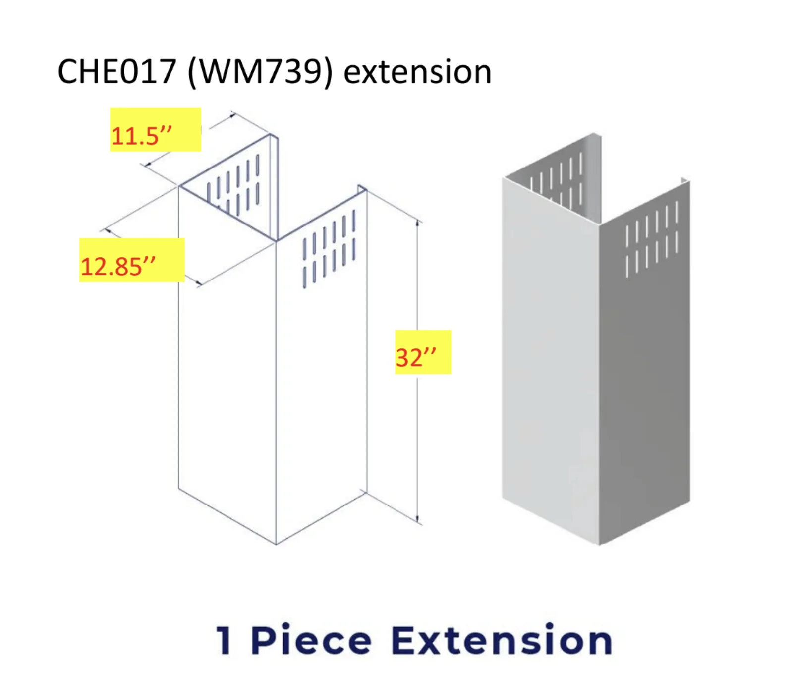 Haulane Chimney Extension for WM-739 (CHE017)