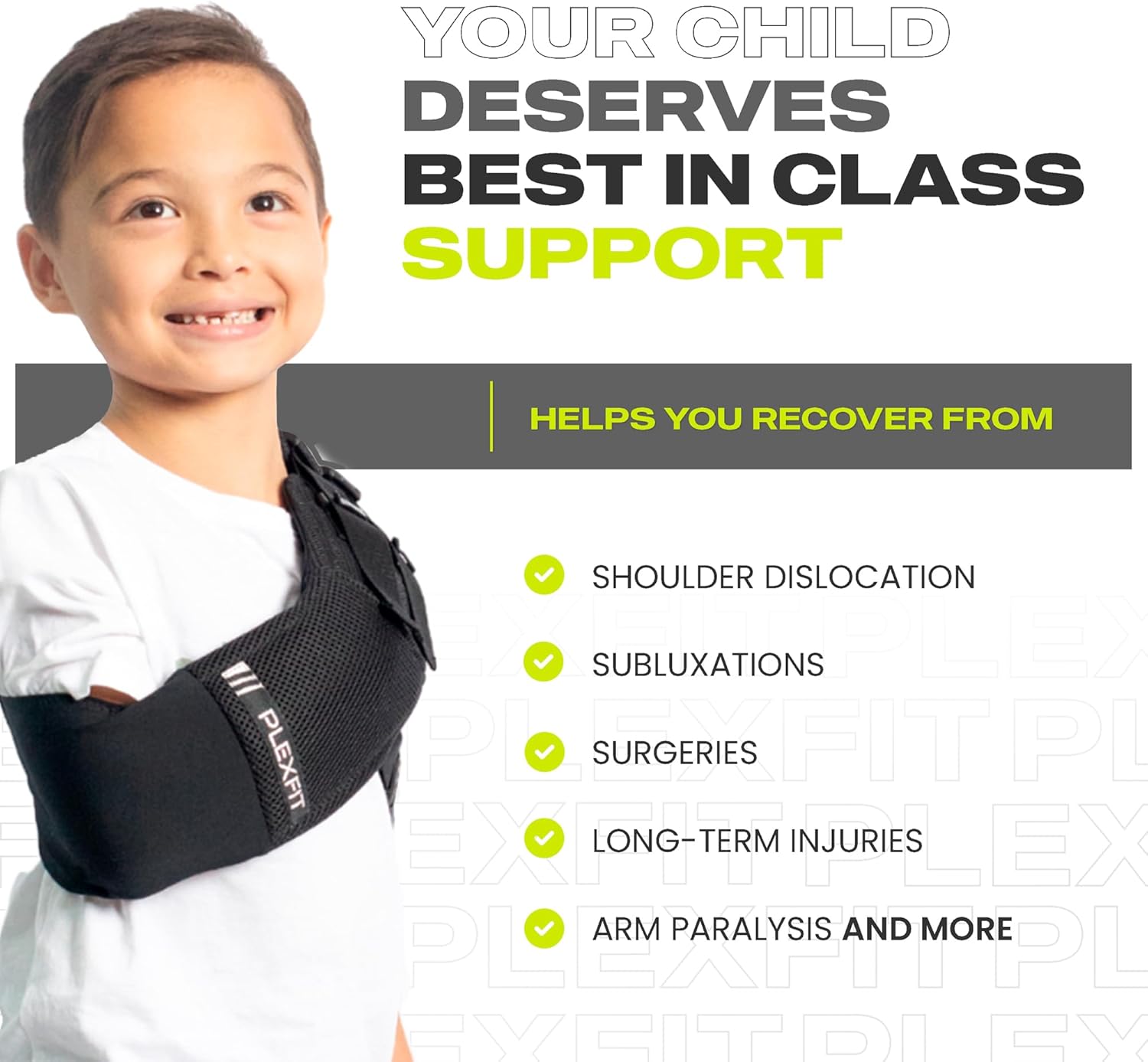 Athletic Kids Arm Sling Class A Medical Device - Shoulder Sling Immobilizer for Injury Support - for Elbow & Wrist Too - Youth Arm Sling, Boys & Girls (Child Right, Black)