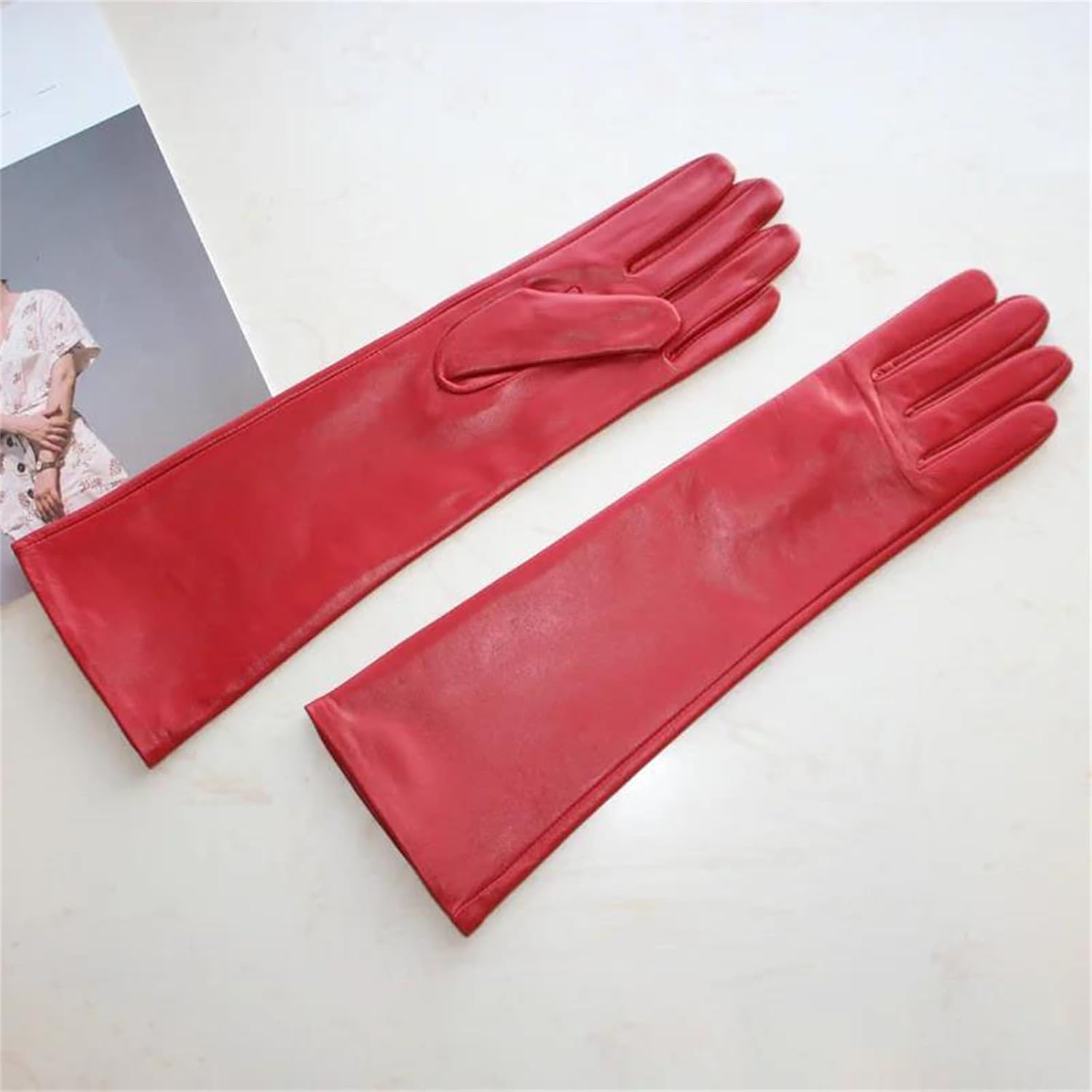 Women's Elbow Length Gloves Classic Long Opera Style With Touchscreen Capability And A Smooth Thin Lining For Elegant Wear