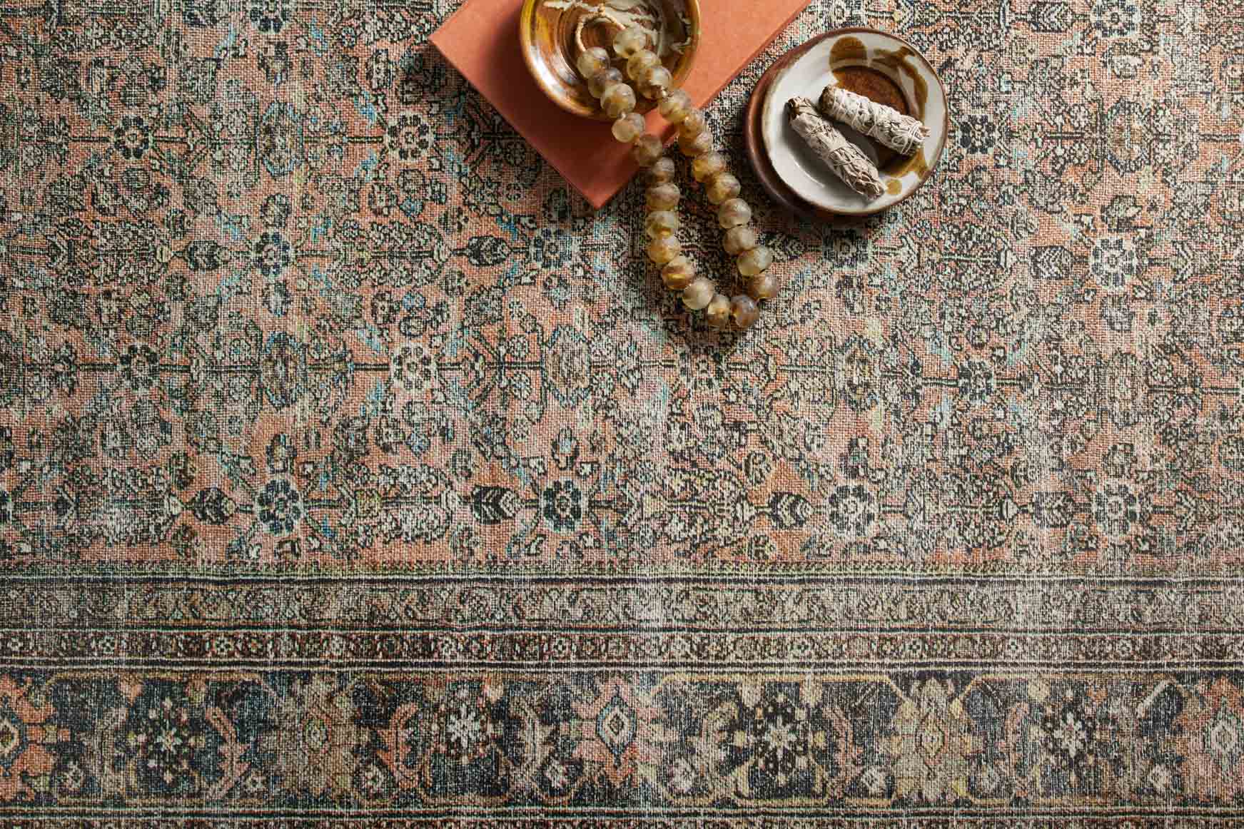 Loloi II Adrian Collection - Traditional Power Loomed Rug in Terracotta (ADR-03)