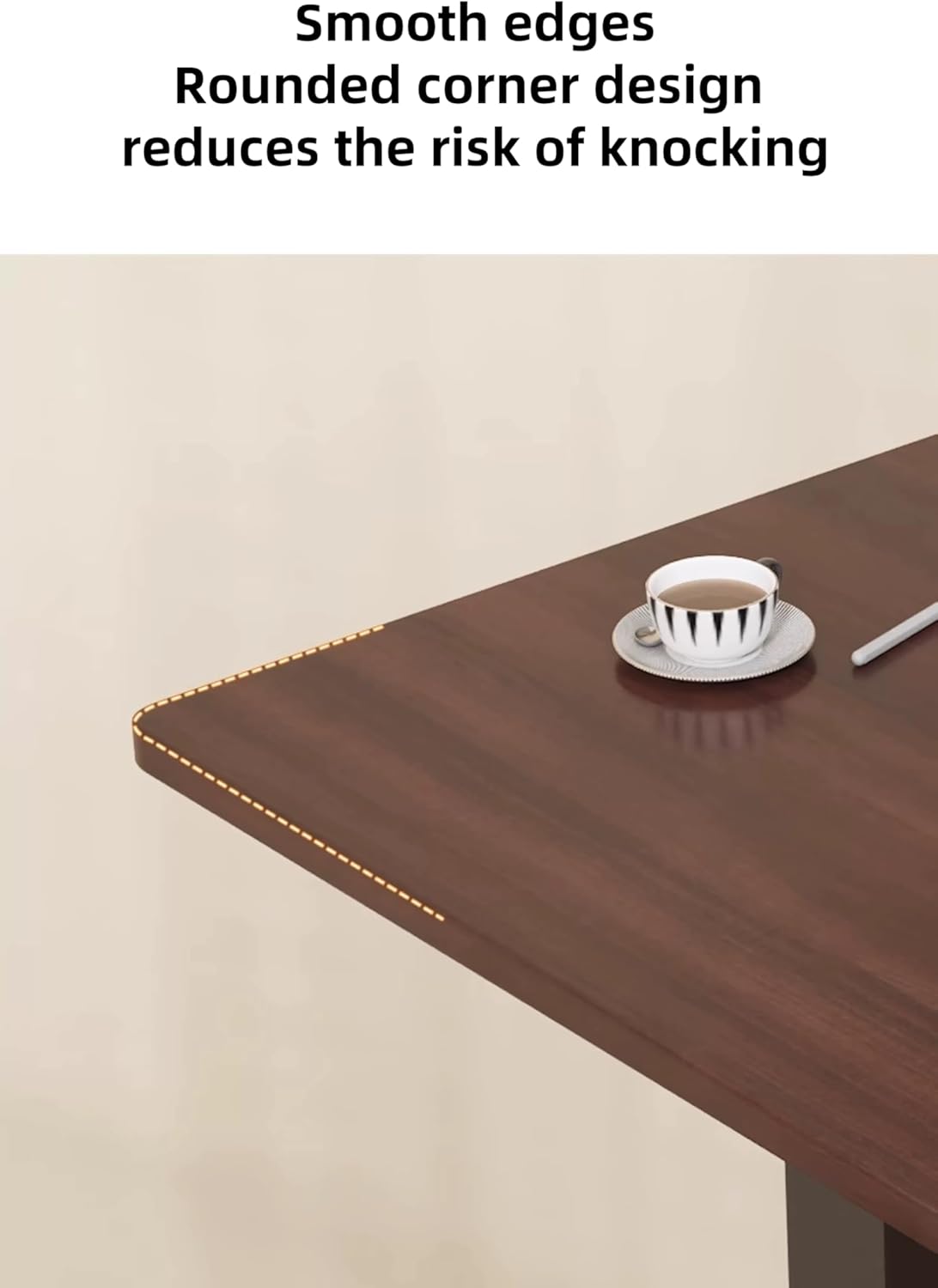 Adjustable Height Mobile Laptop & Bed Tray Table with Lockable Wheels, Tilting Bedside Overbed Table for Reading, Portable Bedside Stand & Rolling Desk with H-Base for Home or Hospital Use, Walnut