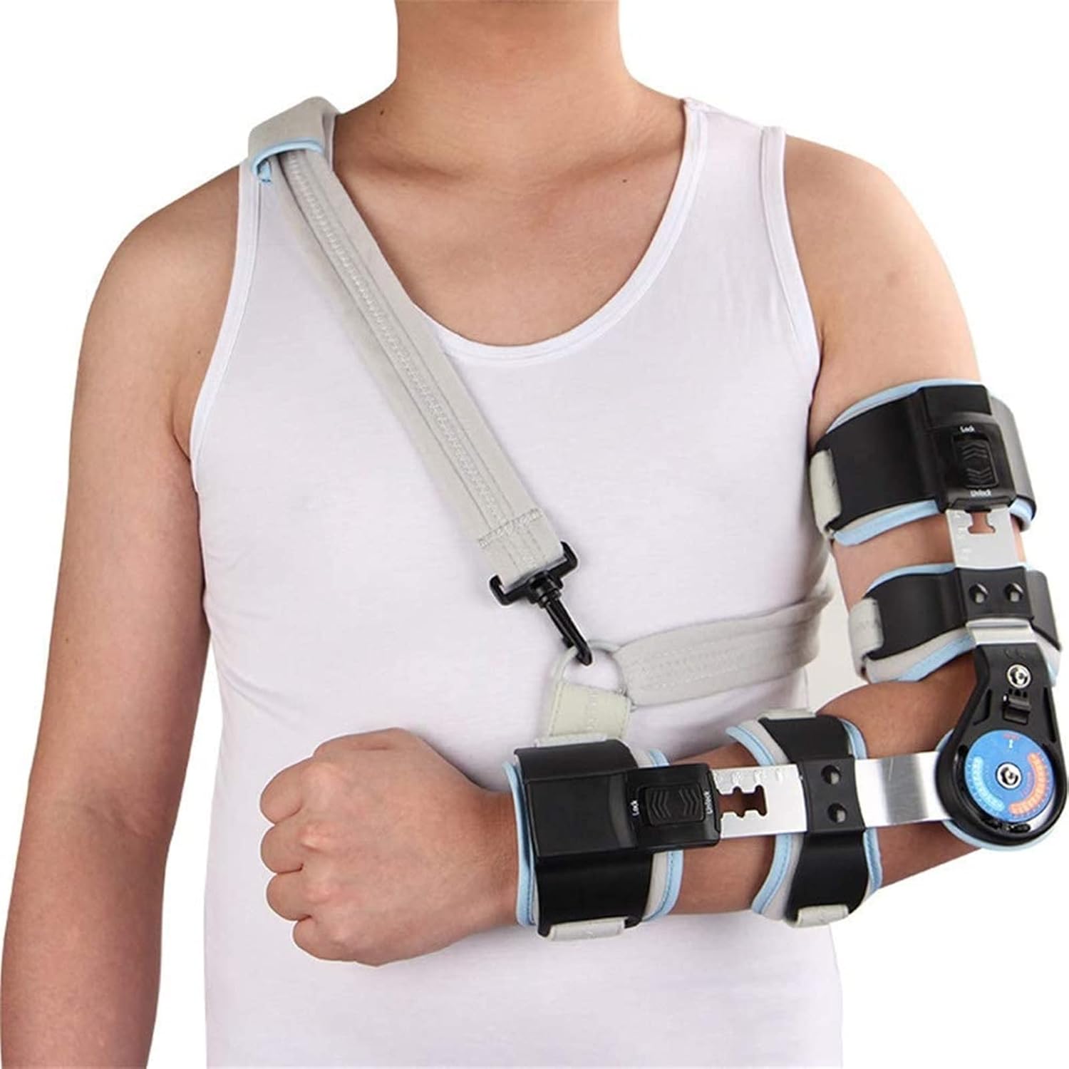 Hinged Elbow Brace Ulnar Nerve Brace Arm Immobilizer Elbow Prevention And Post Surgery Arm Immobilizer,Left