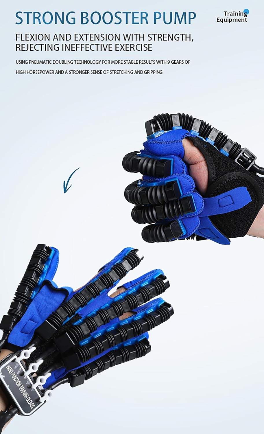 Rehabilitation Robot Glove, Hand Function Recovery Trainer for Elderly People Hemiplegia Caused by Stroke, for Left or Right, with Hot Compress Training