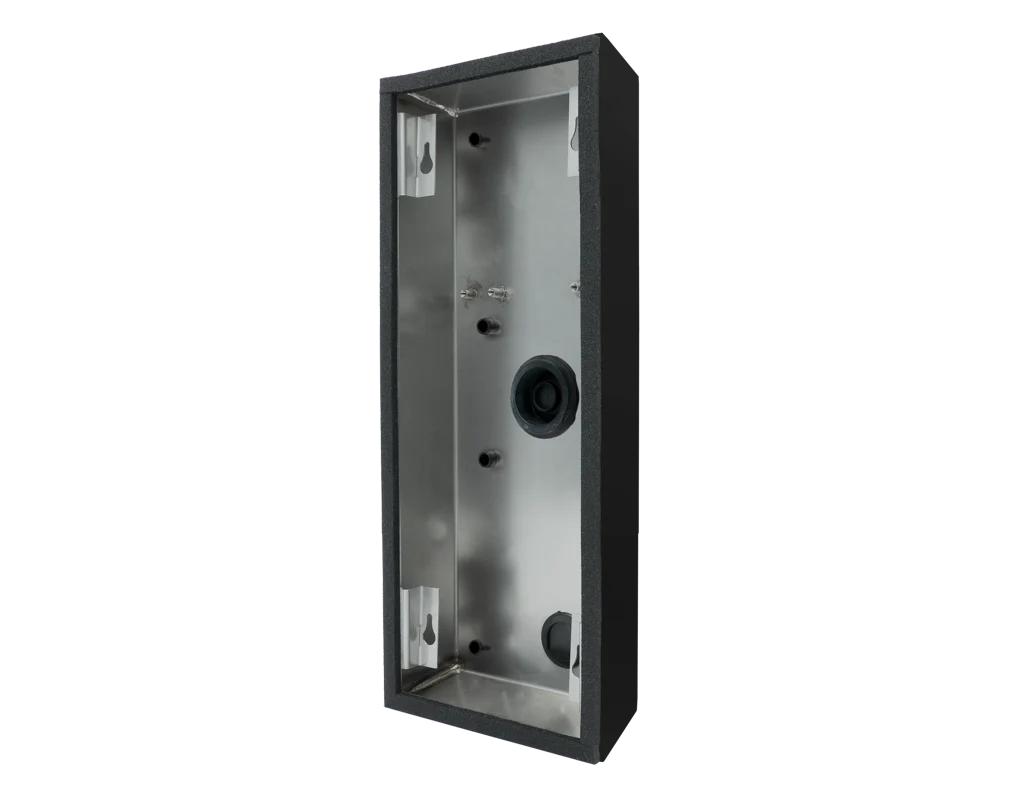 DoorBird D2102V/D2103V/D2101FV Fingerprint 50/D2101FV EKEY/D2101TFV Surface-Mounting Housing Backbox in Graphite Black