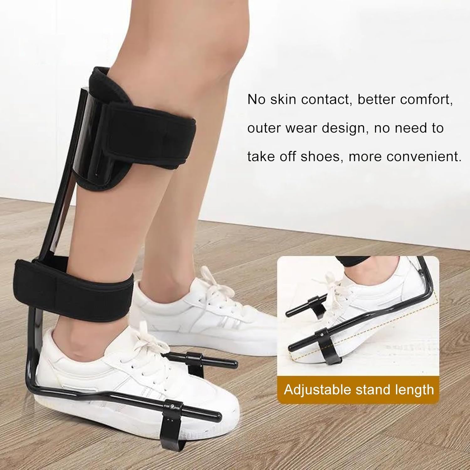 AFO Foot Drop Brace Splint,Ankle Foot Orthosis Walking with Shoes or Sleeping for Stroke Hemiplegia,Universal for Left and Right feet,Easy to wear(M-m-Size