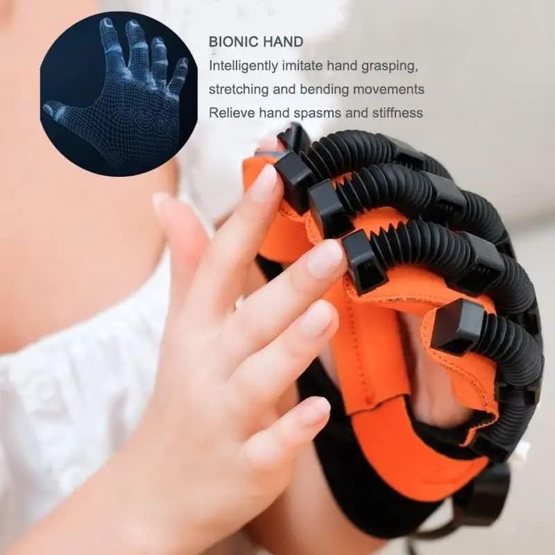 Rehabilitation Robot Gloves 1 Pair, AI Smart Chip Integrated Touch Screen Electric Rehabilitation Gloves, for Both Hand Function Recovery(Size:L Code,Color:Left+Right)