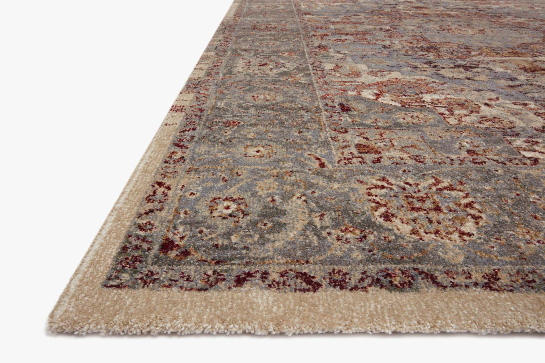 Loloi Jasmine Collection - Contemporary Power Loomed Rug in Slate & Brick (JAS-09)