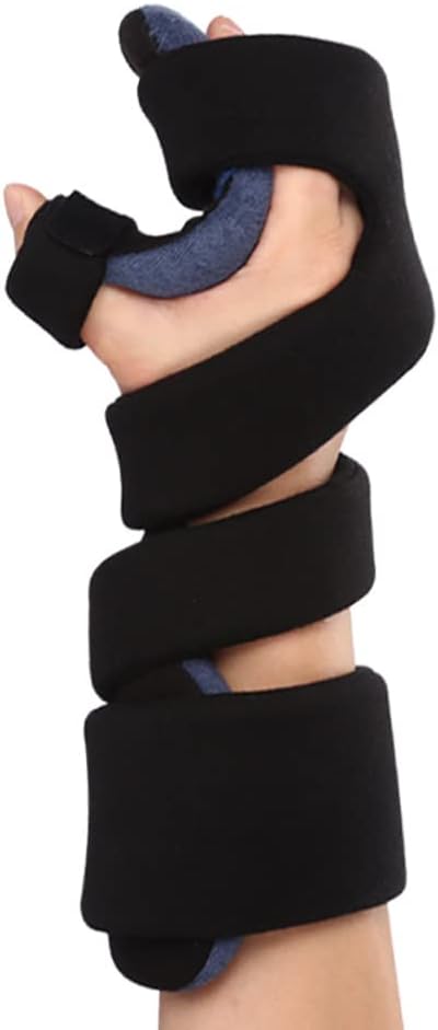 Resting Hand Brace, Stroke Hand Splint, Aluminum Support Plate, Finger Separation, Double Layer Sponge Strap, for Arthritis, Tendonitis, Carpel Tunnel Synde, Metacarpal Breaks