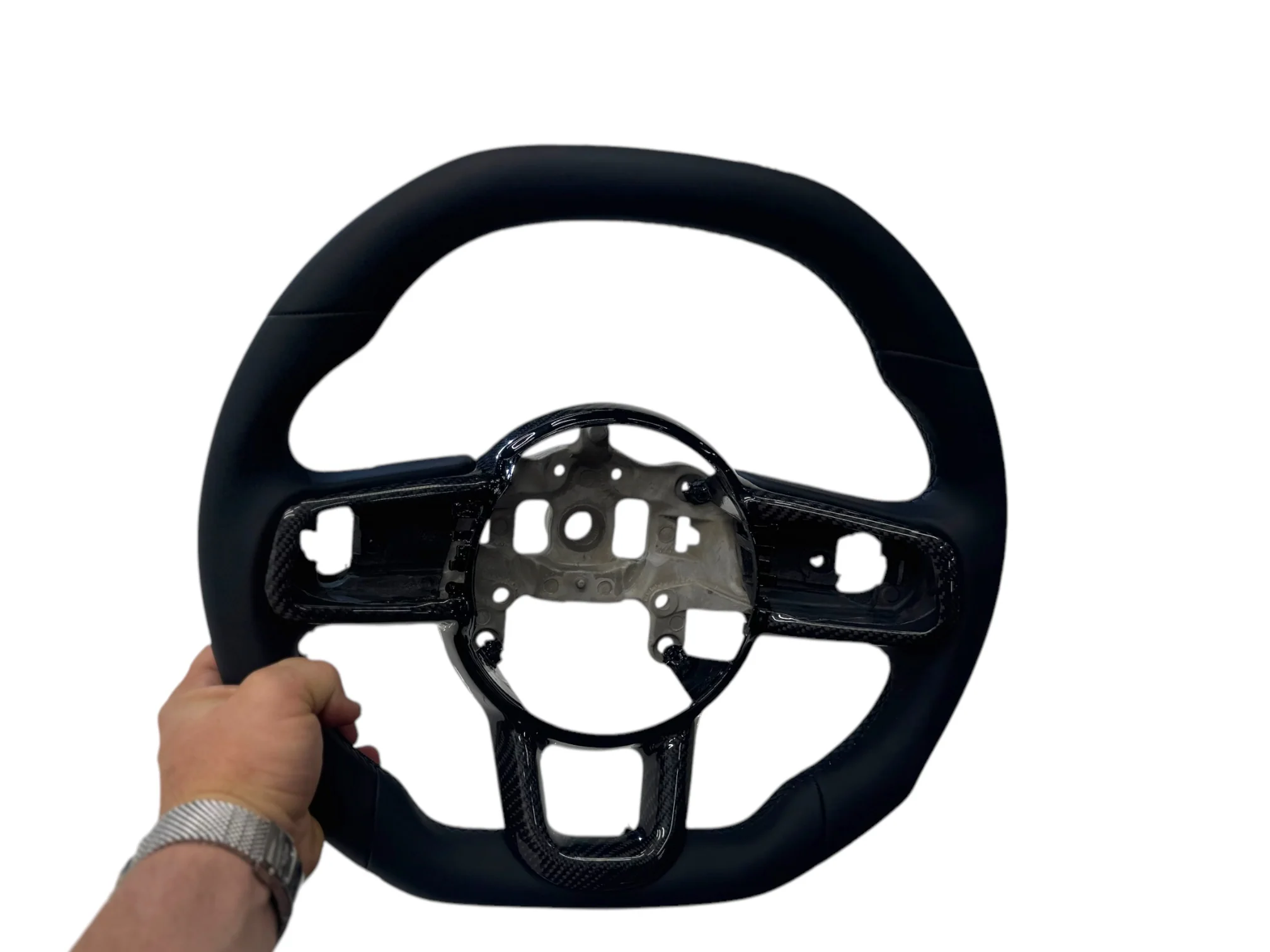 Jeep Wrangler Leather Wrapped Racing Steering Wheel 2018-2026