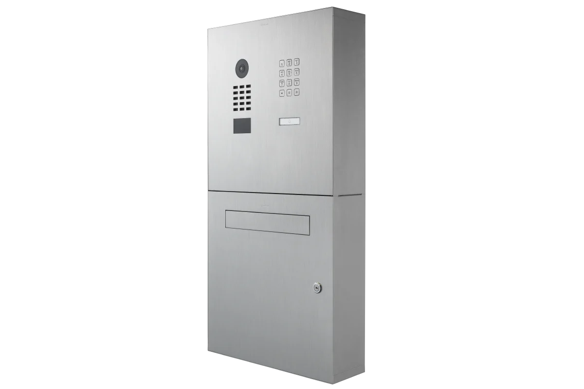 DoorBird Surface-Mounted Letterbox with D2101KH IP Video Door Station, 1 Keypad, 1 Call Button