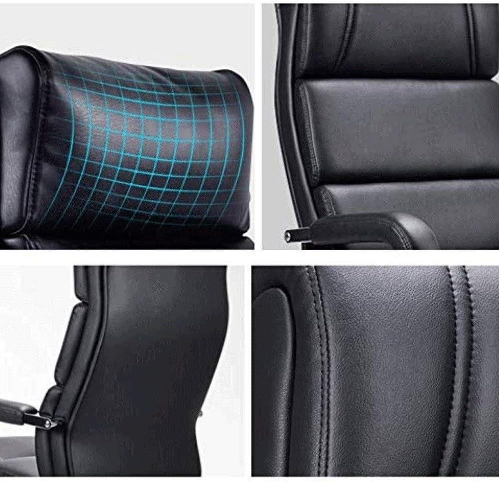 Ergonomic Office Chair High Back Executive Office Chair, Comfortable Black Leather Desk Computer Chairs with Arms and Back Support, Recliner Office Chair,